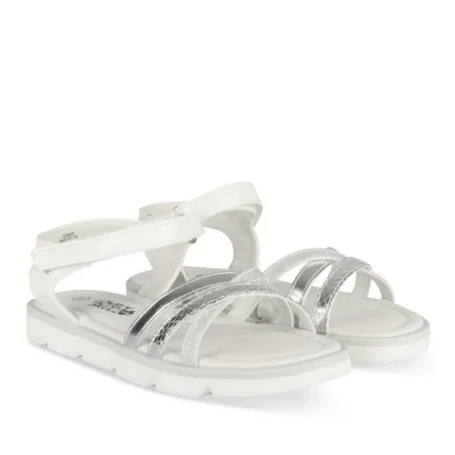 Sandales BLANC Fille Motif Iridescent Scratch
