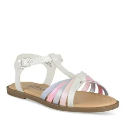 Sandales BLANC Fille Motif Uni A Enfiler