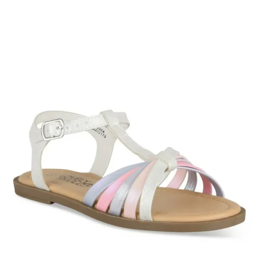 Sandales BLANC Fille Motif Uni A Enfiler