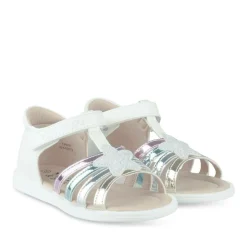 Sandales BLANC Fille Motif Multicolore Scratch