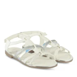 Sandales BLANC Fille Motif Uni Scratch