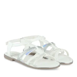 Sandales BLANC Fille Motif Uni Scratch