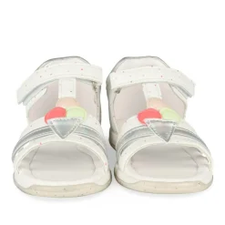 Sandales BLANC Fille Motif Multicolore Scratch