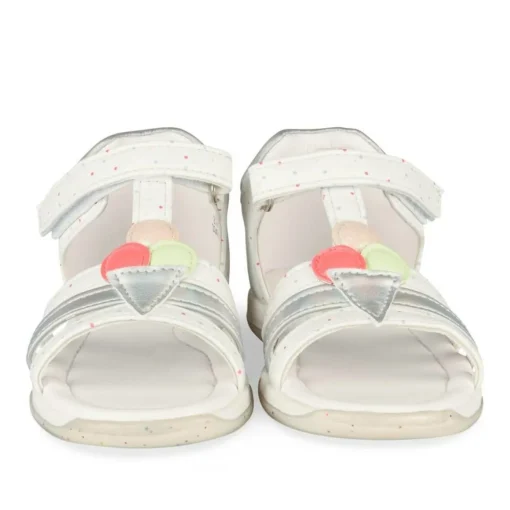 Sandales BLANC Fille Motif Multicolore Scratch