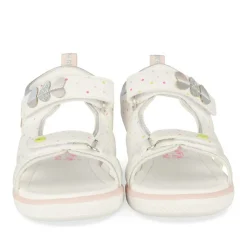 Sandales BLANC Fille Motif Multicolore Scratch