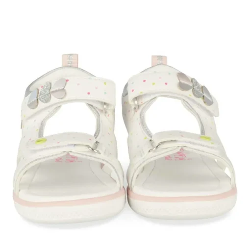 Sandales BLANC Fille Motif Multicolore Scratch