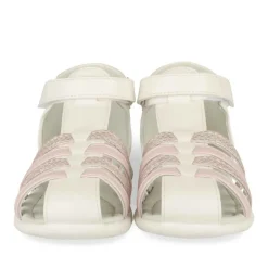 Sandales BLANC Fille Motif Multicolore Scratch