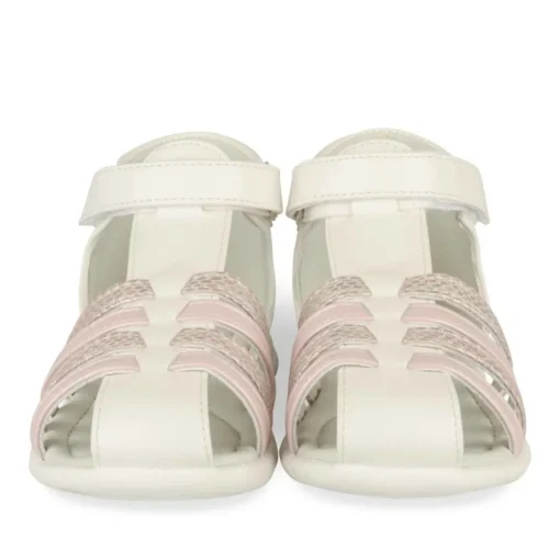 Sandales BLANC Fille Motif Multicolore Scratch