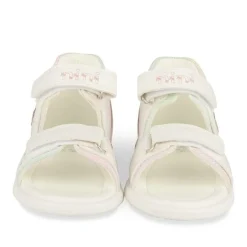 Sandales BLANC Fille Motif Iridescent Scratch