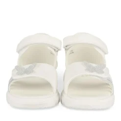 Sandales BLANC Fille Motif Coeurs Scratch