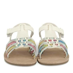 Sandales BLANC Fille Motif Iridescent Scratch