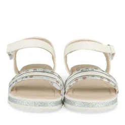 Sandales BLANC Fille Motif Iridescent Scratch