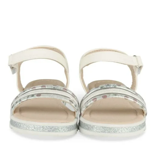 Sandales BLANC Fille Motif Iridescent Scratch