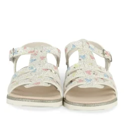 Sandales BLANC Fille Motif Coeurs Boucle