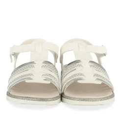 Sandales BLANC Fille Motif Iridescent Scratch