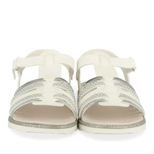 Sandales BLANC Fille Motif Iridescent Scratch
