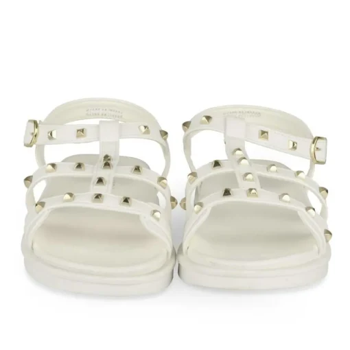 Sandales BLANC Fille Motif Clouté Scratch