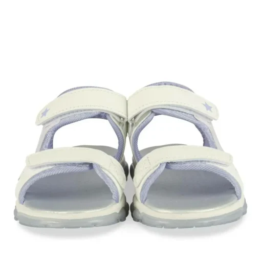 Sandales BLANC Fille Motif Multicolore Scratch