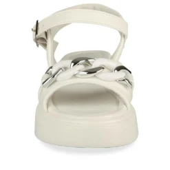Sandales BLANC Fille Motif Chaîne Boucle