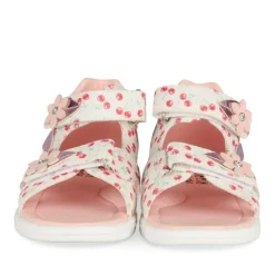 Sandales BLANC Fille Motif Fleuri Scratch