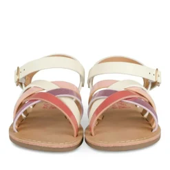 Sandales BLANC Fille Motif Iridescent Boucle