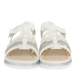Sandales BLANC Fille Motif Paillettes Scratch