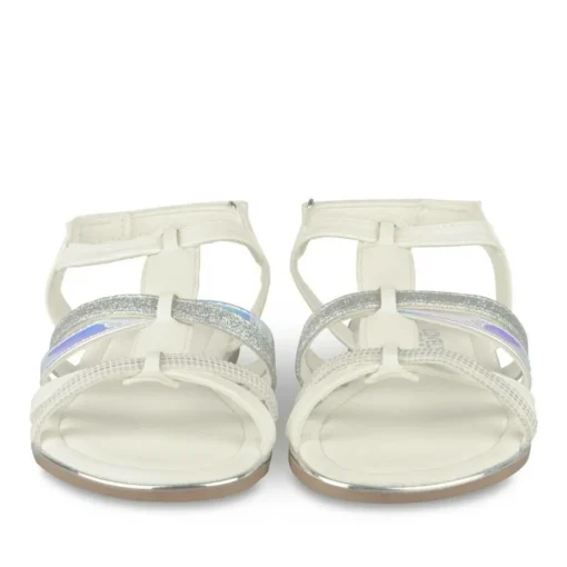 Sandales BLANC Fille Motif Uni Scratch