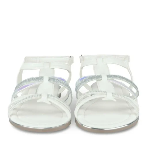 Sandales BLANC Fille Motif Uni Scratch