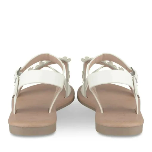 Sandales BLANC Fille Motif Uni Boucle