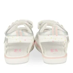 Sandales BLANC Fille Motif Multicolore Scratch