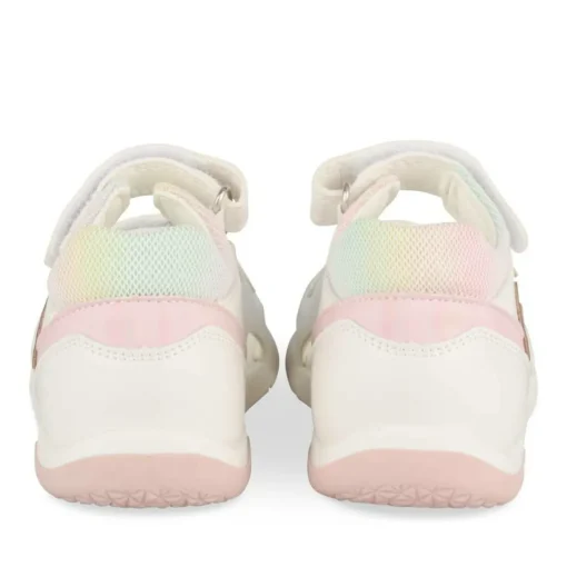 Sandales BLANC Fille Motif Iridescent Scratch
