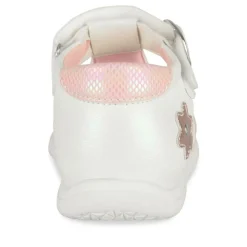 Sandales BLANC Fille Motif Fleuri Scratch