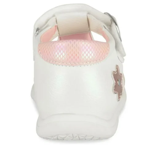 Sandales BLANC Fille Motif Fleuri Scratch