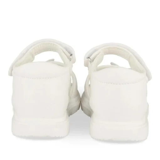 Sandales BLANC Fille Motif Coeurs Scratch