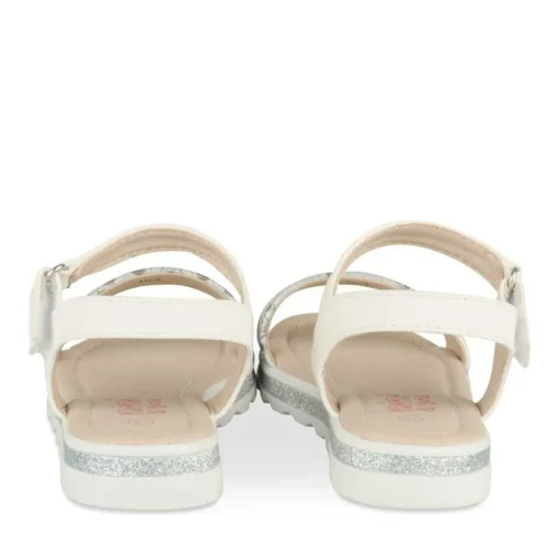 Sandales BLANC Fille Motif Iridescent Scratch