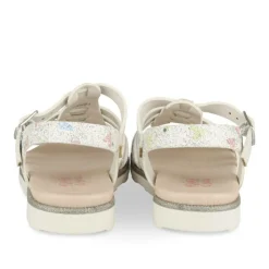 Sandales BLANC Fille Motif Coeurs Boucle