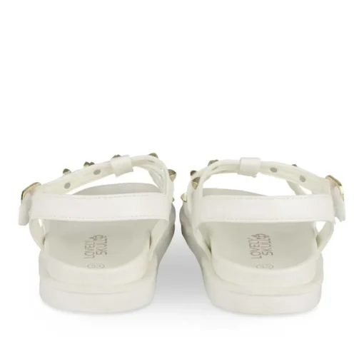 Sandales BLANC Fille Motif Clouté Scratch