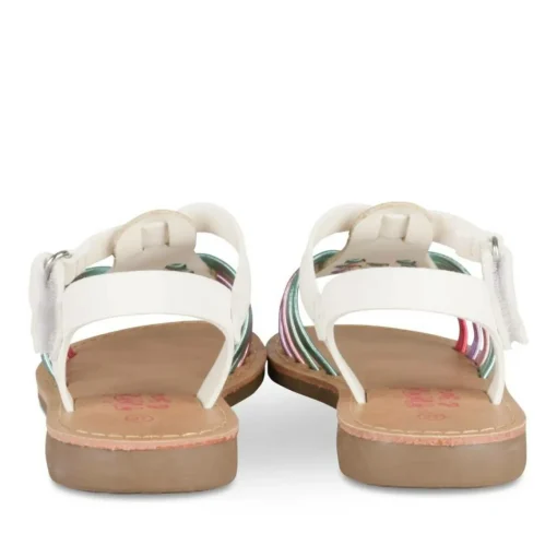 Sandales BLANC Fille Motif Multicolore Scratch