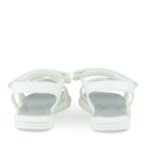 Sandales BLANC Fille Motif Coeurs Scratch