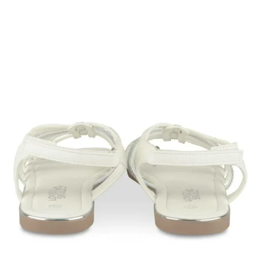 Sandales BLANC Fille Motif Uni Scratch