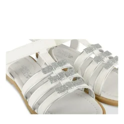 Sandales BLANC Fille Motif Paillettes Scratch