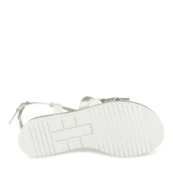 Sandales BLANC Fille Motif Paillettes Boucle