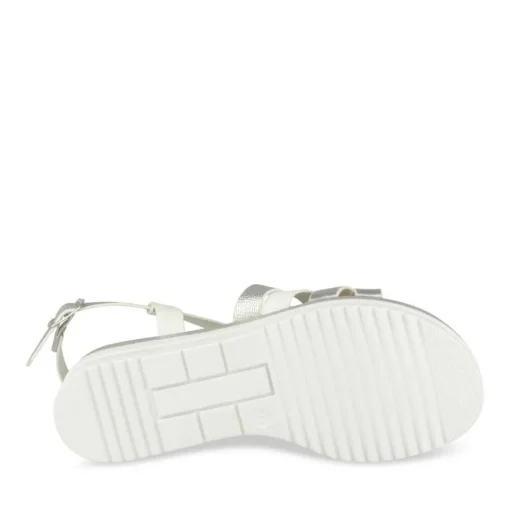 Sandales BLANC Fille Motif Paillettes Boucle