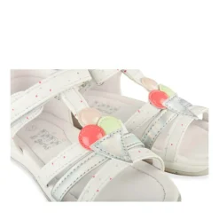 Sandales BLANC Fille Motif Multicolore Scratch