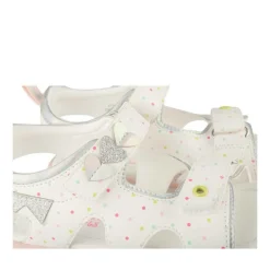Sandales BLANC Fille Motif Multicolore Scratch