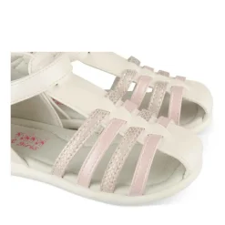 Sandales BLANC Fille Motif Multicolore Scratch