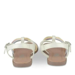 Sandales BLANC Fille Motif Multicolore Boucle