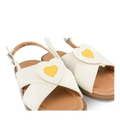 Sandales BLANC Fille Motif Coeurs Boucle