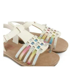 Sandales BLANC Fille Motif Iridescent Scratch