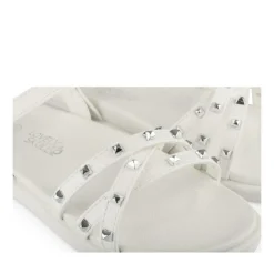 Sandales BLANC Fille Motif Clouté Scratch